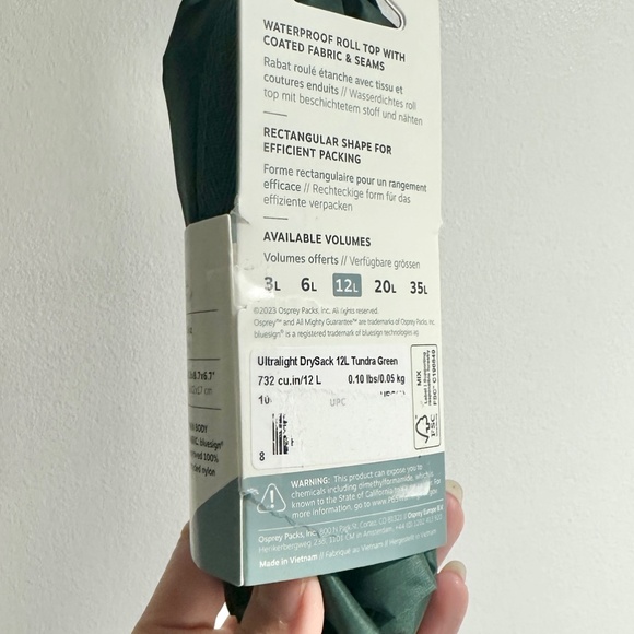 NWT - Ultralight Dry Sack 12 L - OSPREY - Picture 4 of 4